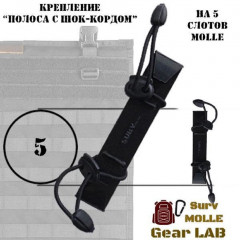 Крепление MOLLE Surv Gear Lab Полоса 5 с шок-кордом